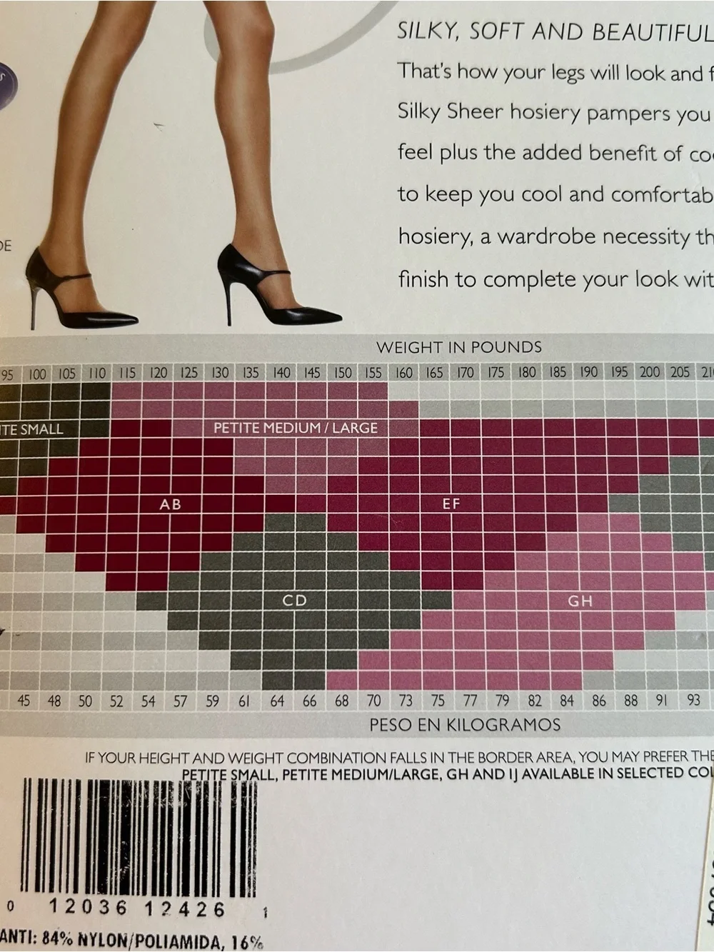 Hanes Silk Reflections Silky Sheer navy blue control top panty hose size AB